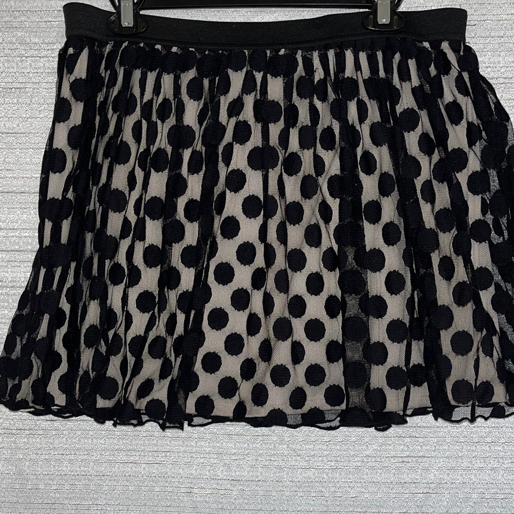 Fun Wet Seal Black and White Polka Dot Mini Skirt